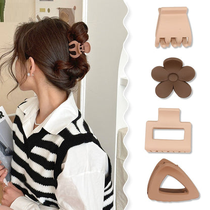 Coffee Color 3-Piece Barrette Set