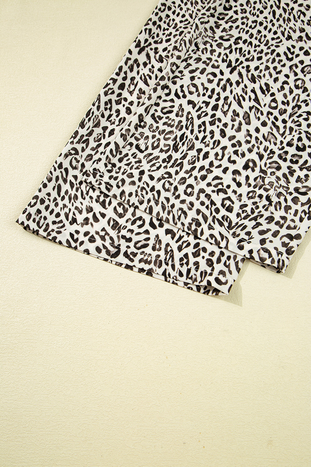 Leopard Drawstring Elastic Waistband Loose Pants