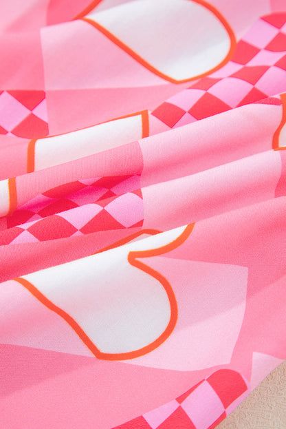 Valentine Heart Shirt and Shorts Pajama Set