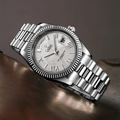Men's Automatic Stainless Steel Sapphire Calendar Watch