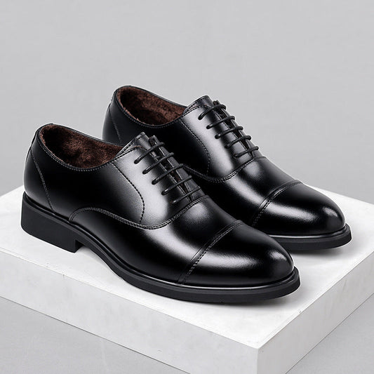 Men's Height Increasing Leather Wedding Shoes