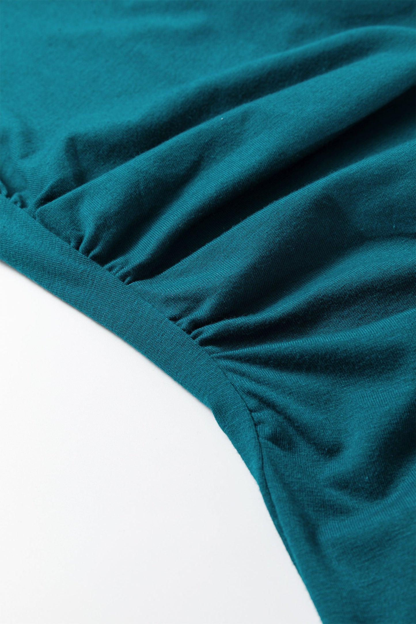 Plus Size Solid Asymmetric Neck Blouse