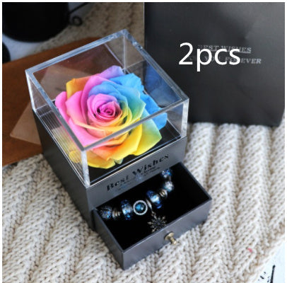 Eternal Rose Jewelry Box for Gifts