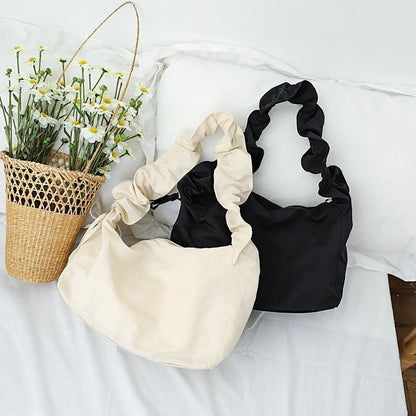 Pleated Nylon Dumpling Bag Leisure Artistic