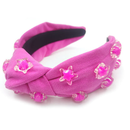 Cute Five-Pointed Star Headband Solid Color