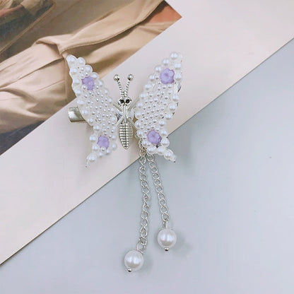 Children's Moving Butterfly Barrettes Super Fairy Side