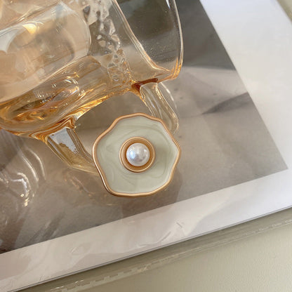 Pearl Cream Tweed Jacket Metal Button