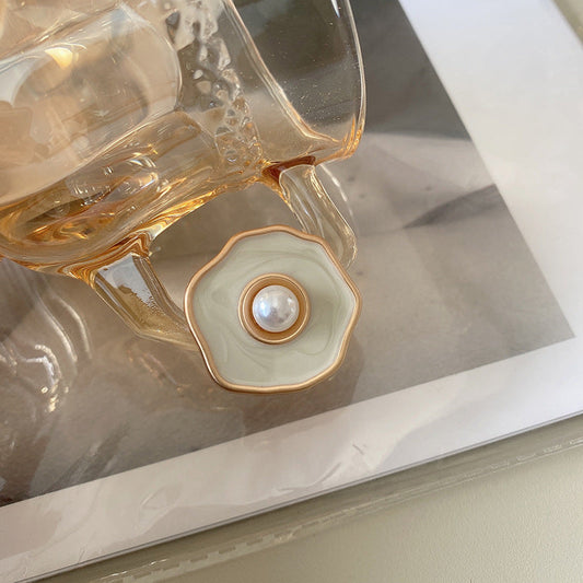 Pearl Cream Tweed Jacket Metal Button