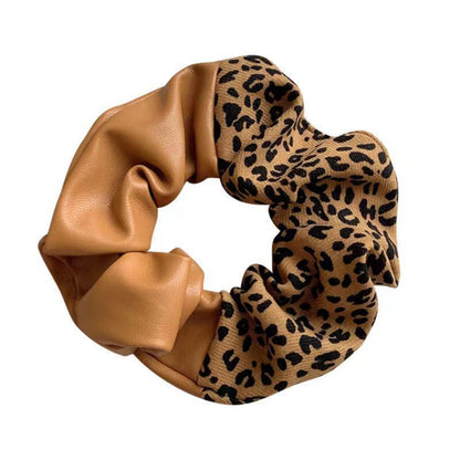 Leopard Print Color Block Hair Ring