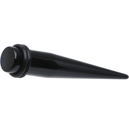 00G to 1 inch 18 Piece Black Acrylic Ear Stretching Taper Kit