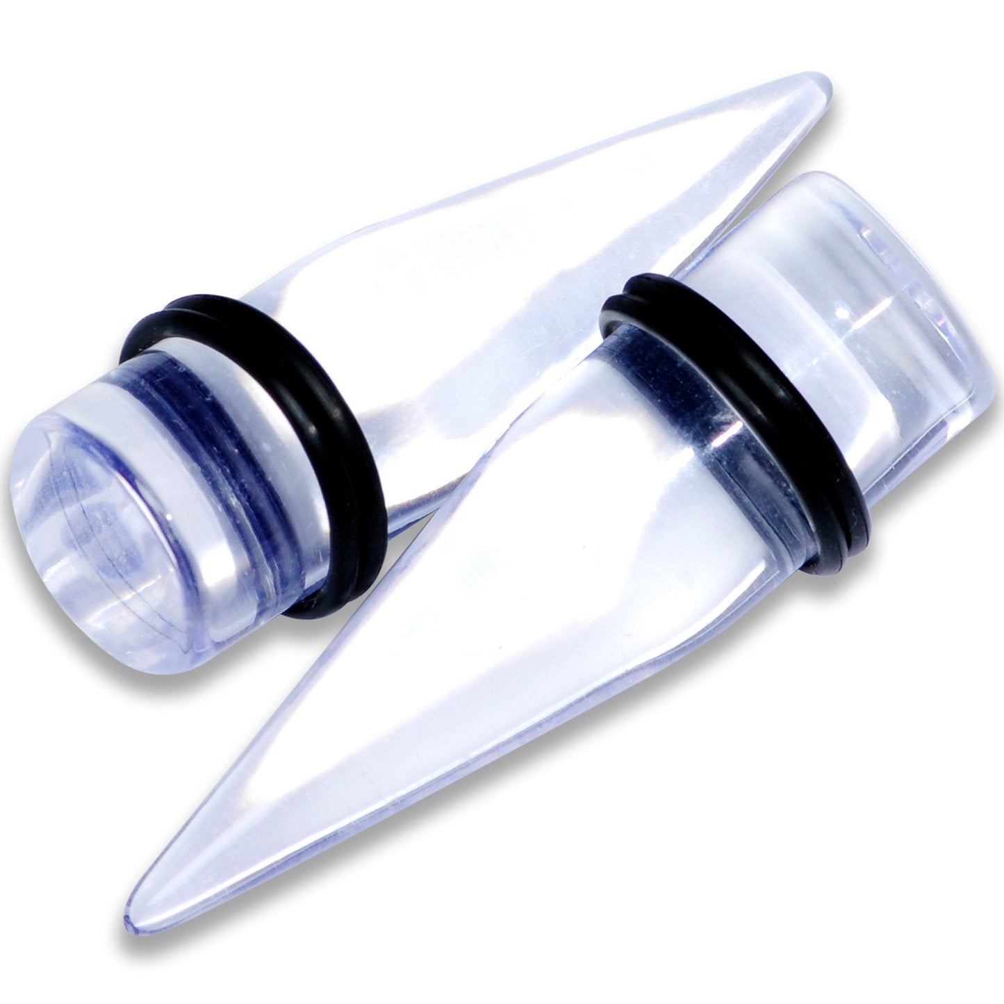 00G to 1 inch 18 Piece Clear Acrylic Ear Stretching Taper Kit