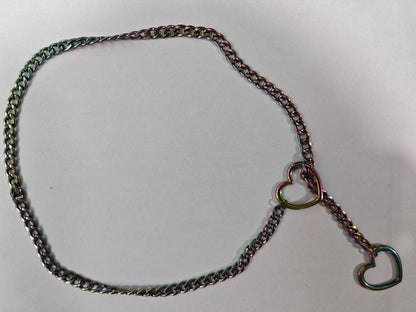 Gothic Cuban Adjustable Love Heart Necklace