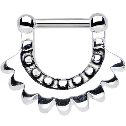 16G 1/4 Stainless Steel Aztec Moon Septum Clicker
