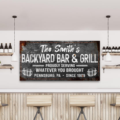 Backyard Bar & Grill Sign XXIII