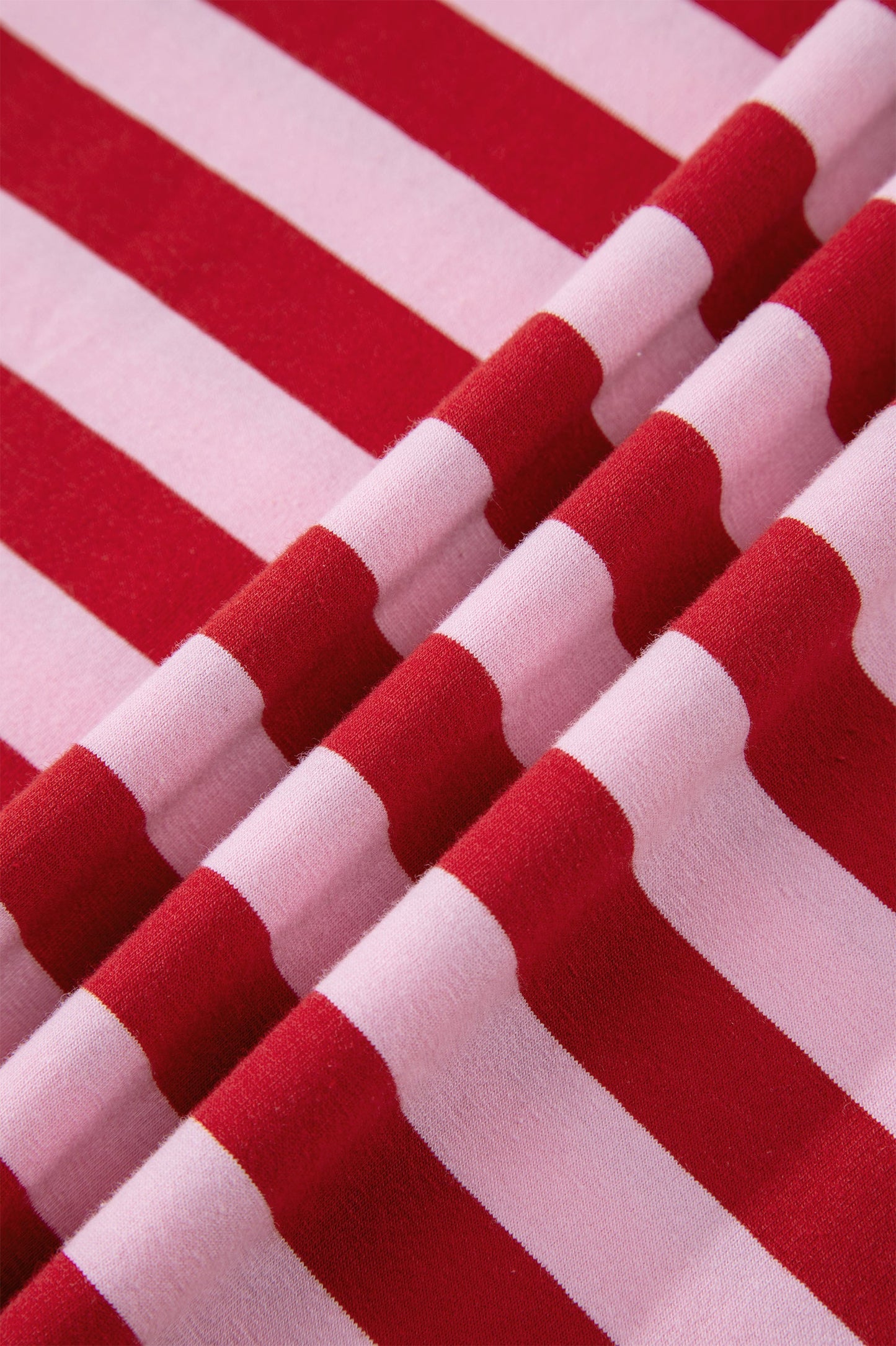 Stripe Split V-Neck Casual T-Shirt