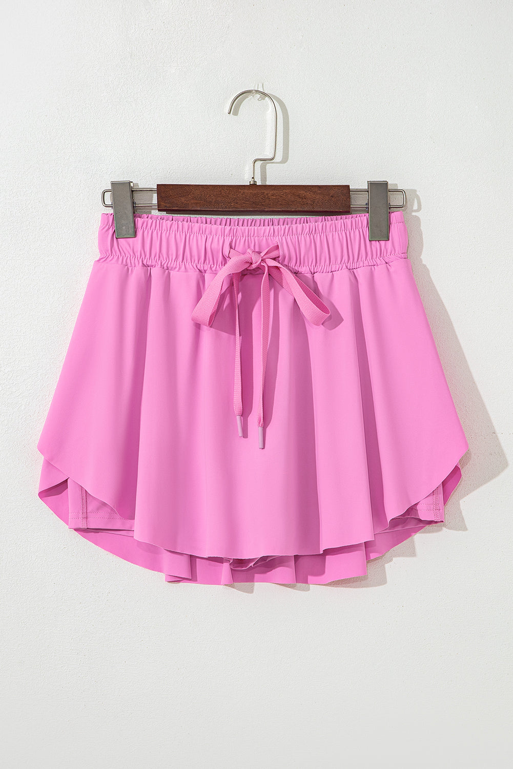 Drawstring Elastic Waistband Lined Tennis Skorts