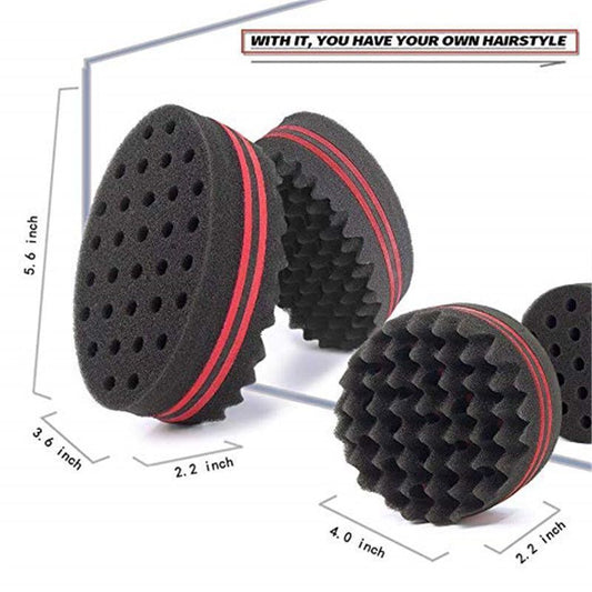 Wave-Shaped Sponge Hair Twist Brush