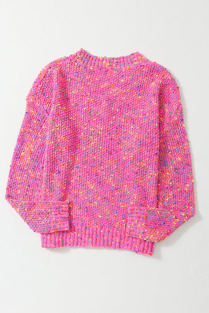 Spot Knitted V-Neck Casual Sweater