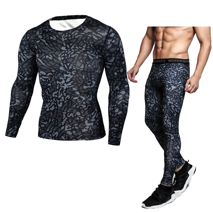 Men's Camouflage Compression Set