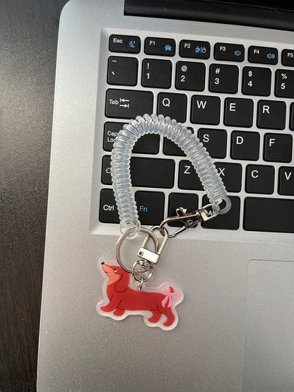 Floral Dachshund Three-fold Wallet Large Capacity