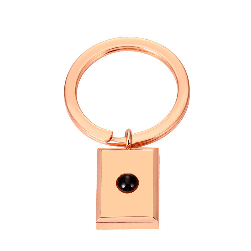 Custom Square Keychain Pendant with Bracelet