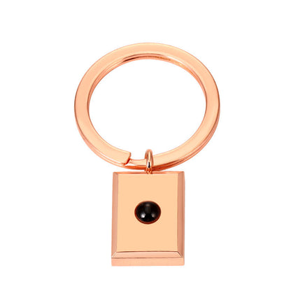 Custom Square Keychain Pendant with Bracelet