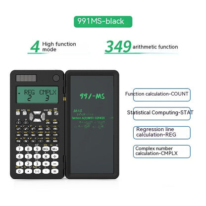 Foldable 2-in-1 Scientific Calculator and Handwriting Tablet