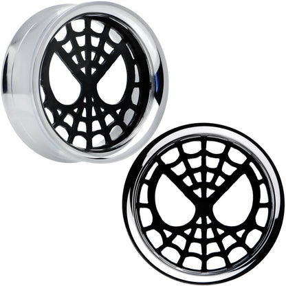 1 inch Licensed Spider-Man Steel Screw Fit Tunnel Plugs Set