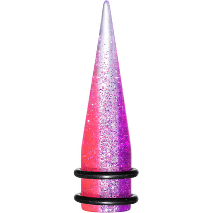 1/2 Multi Pink Acrylic Perfectly Rosy Glitter Taper