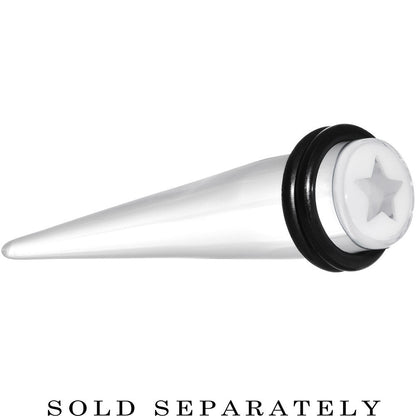 00G Clear White Acrylic Wish on a Star Taper