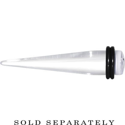 00G Clear White Acrylic Wish on a Star Taper