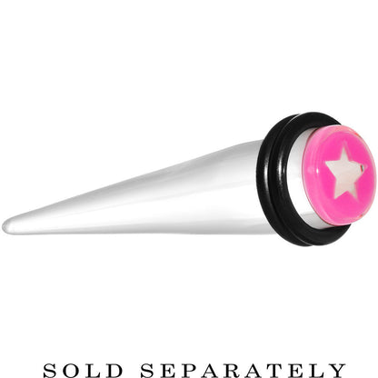 00G Clear Pink Acrylic Wish on a Star Taper