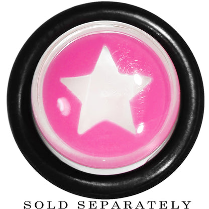 00G Clear Pink Acrylic Wish on a Star Taper