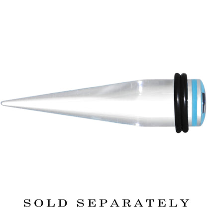 1/2 Clear Light Blue Acrylic Wish on a Star Taper