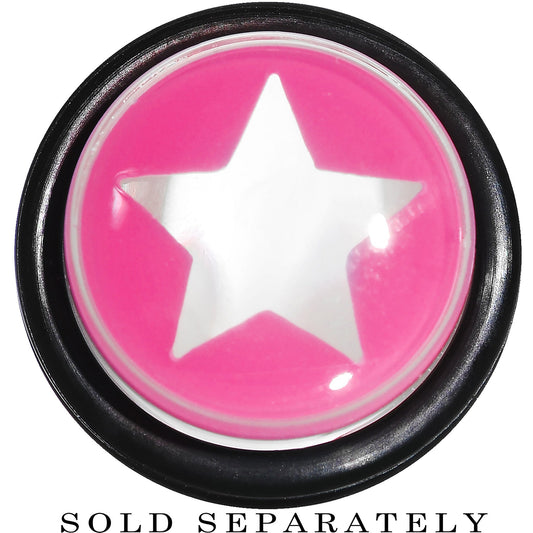 9/16 Clear Pink Acrylic Wish on a Star Taper