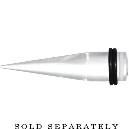 1/2 Clear White Acrylic Set Sail Nautical Anchor Taper