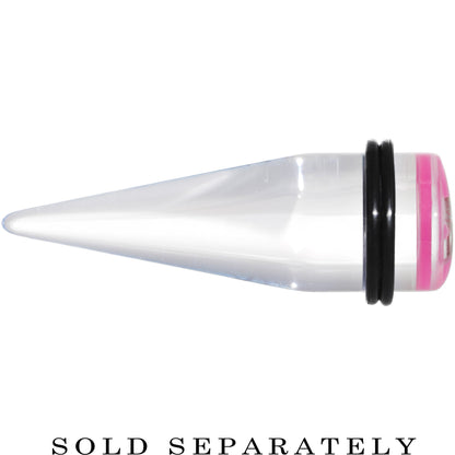 5/8 Clear Pink Acrylic Set Sail Nautical Anchor Taper