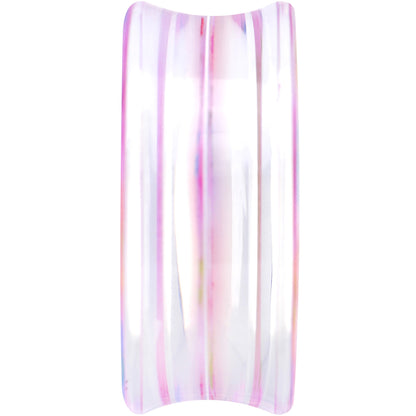 36mm Acrylic Pink Multicolored Flower Power Saddle Plug