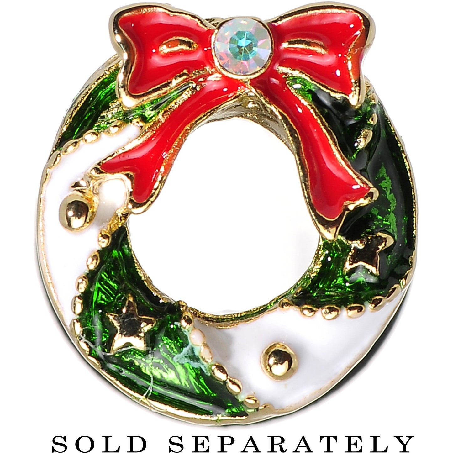 0G Festive Wreath Christmas Single Flare Plug