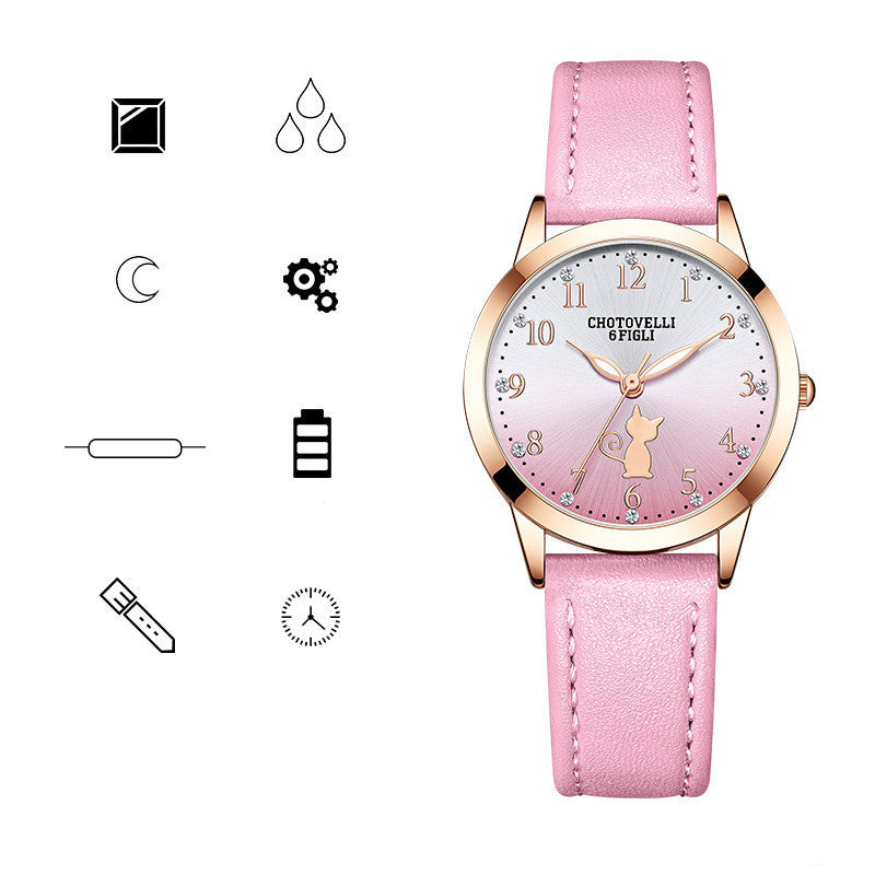 High School Student Cartoon Pointer Watch