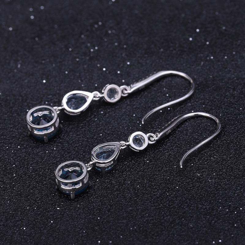 Elegant Gemstone S925 Silver Earrings