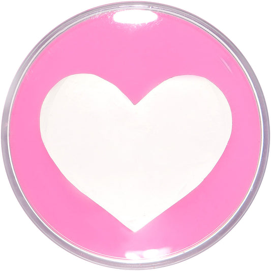 18mm Clear Pink Acrylic Adoring Heart Saddle Plug