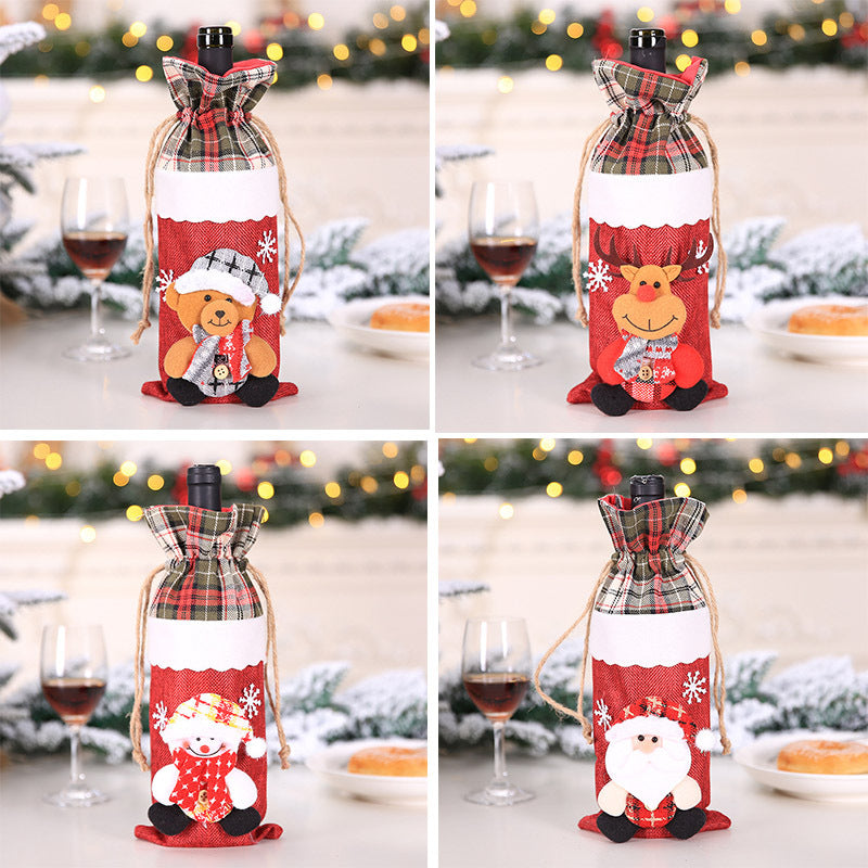 Christmas Wine Bottle Socks Decor