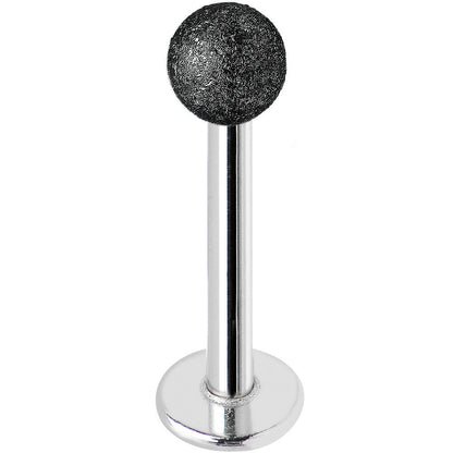 16G 3/8 Black Sandblasted Steel Monroe Labret 3mm Ball