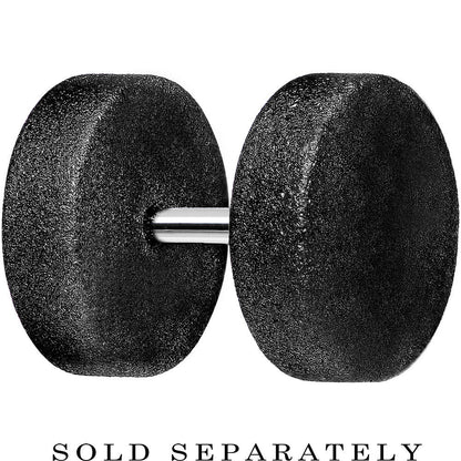 16G 3/16 Black Sandblasted Steel Cheater Plug