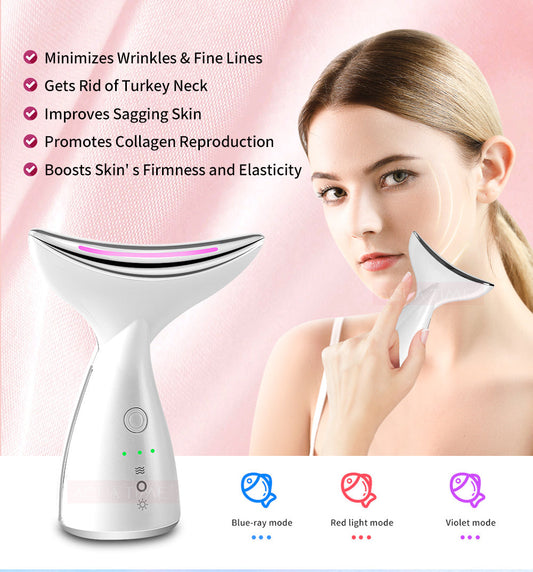 Neck Face Beauty Device LED Photon Therapy