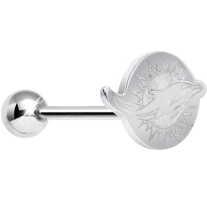 Officially Licensed NFL Cut Out Miami Dolphins Tongue Ring