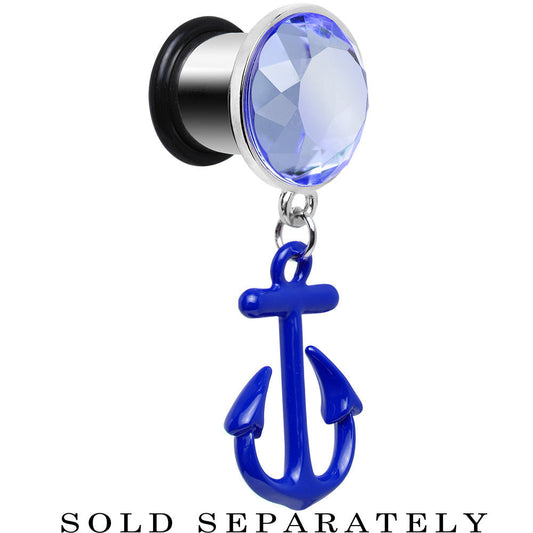 00G Blue Dangling Anchor Steel Plug