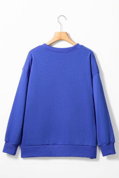 GAME DAY Tinsel Drop Shoulder Sweatshirt