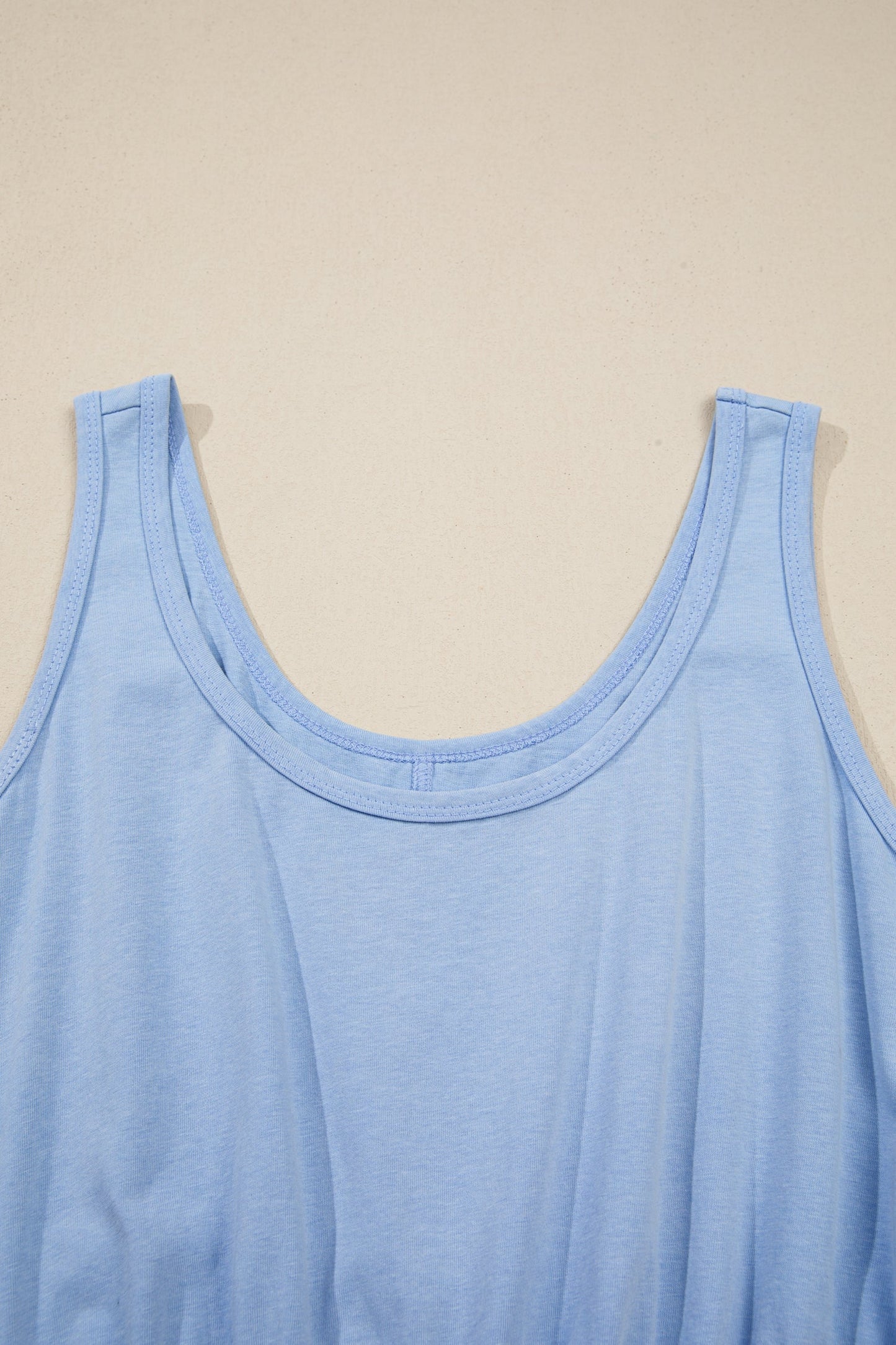 Mineral Wash Tank Dress with Elastic Waist Pockets